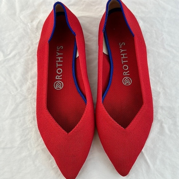 Rothy's Shoes - Rothy’s Pointed Toe Chili Red Slip On Shoes